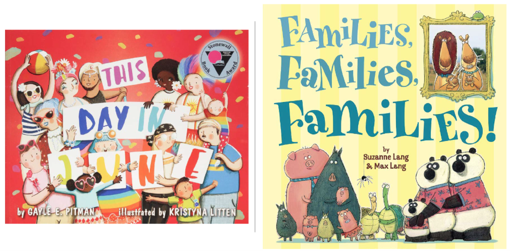 Capas dos livros 
This Day In June (2014) e Families, Families, Families (2015)