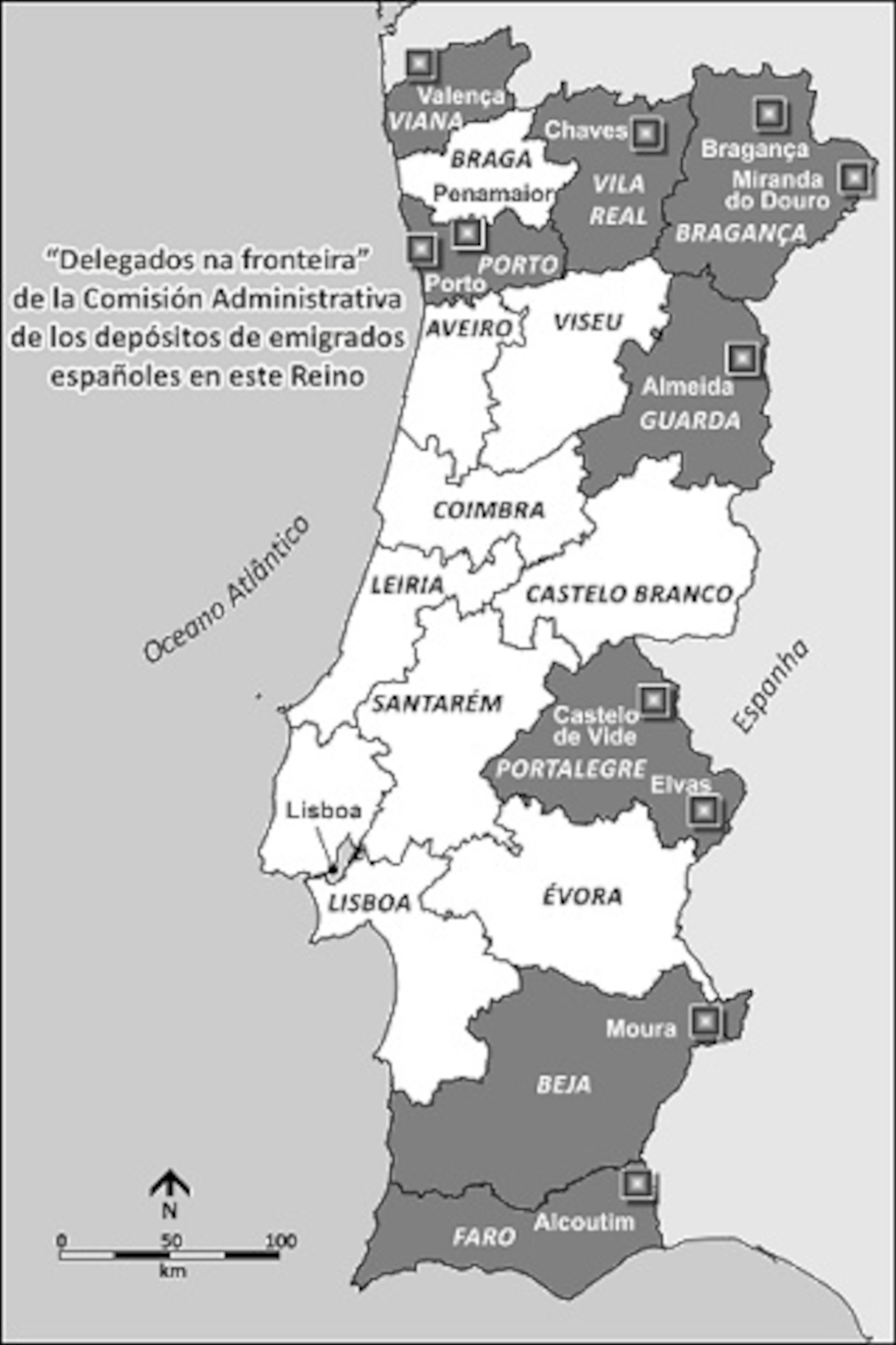 Mapa 2. Delegados de la Comisión Administrativa de emigrados españoles