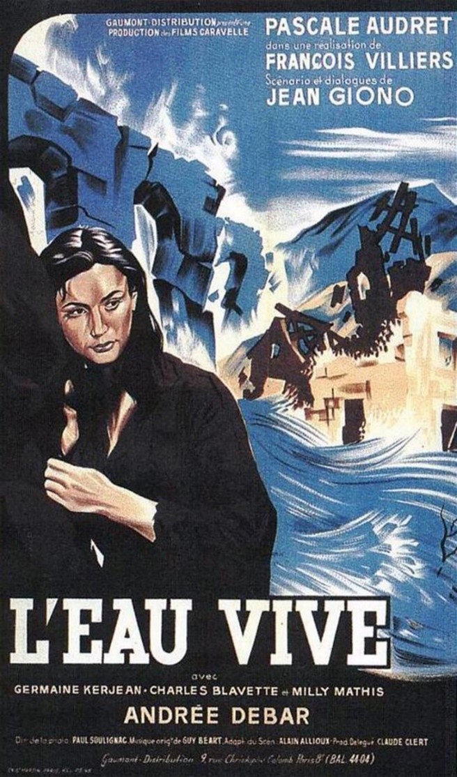 Fig. 1 Cartel del filme L´eau vive [Agua viva] de François Villiers, 1958