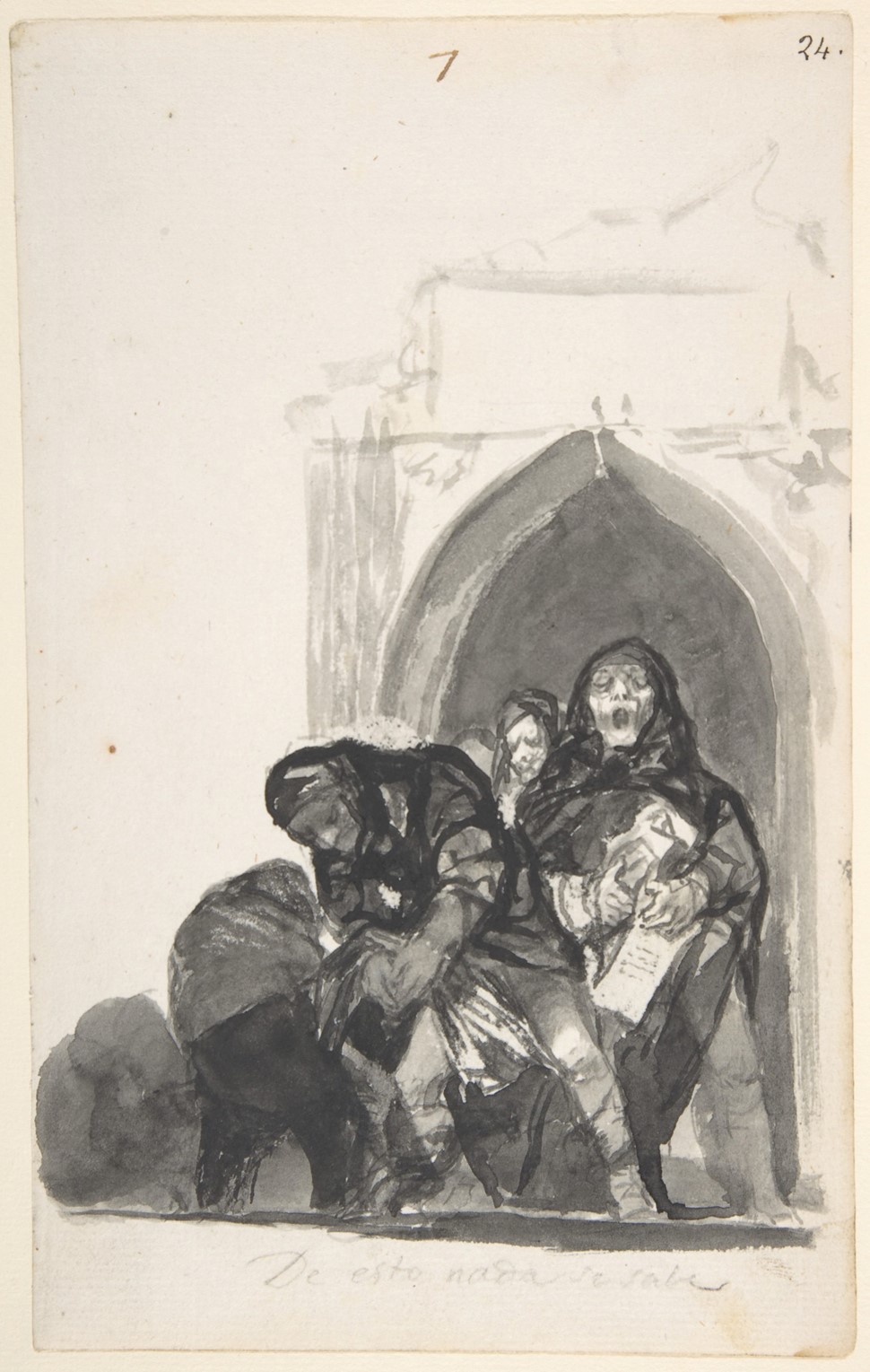 Fig. 1. Goya, Francisco de, De esto nada se sabe, 1819-23. Pincel y aguada de tinta de hollín, Metropolitan Museum of Art, Nueva York