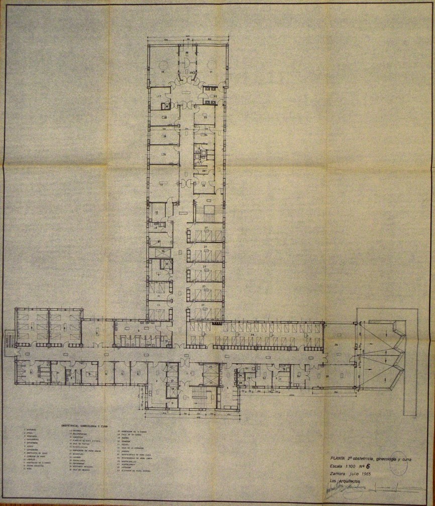 Fig. 4. Plano de planta segunda. Unidades de obstetricia, ginecología y cuna