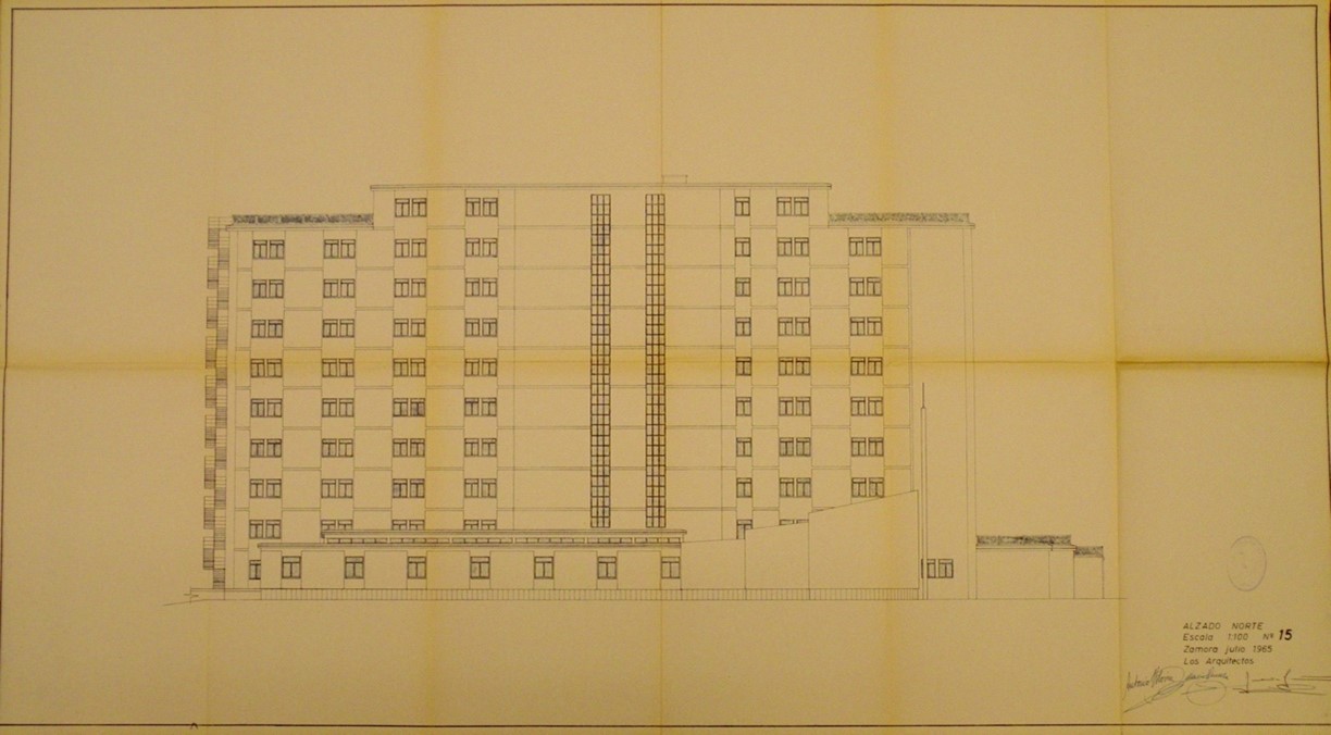 Fig. 6. Plano de alzado norte