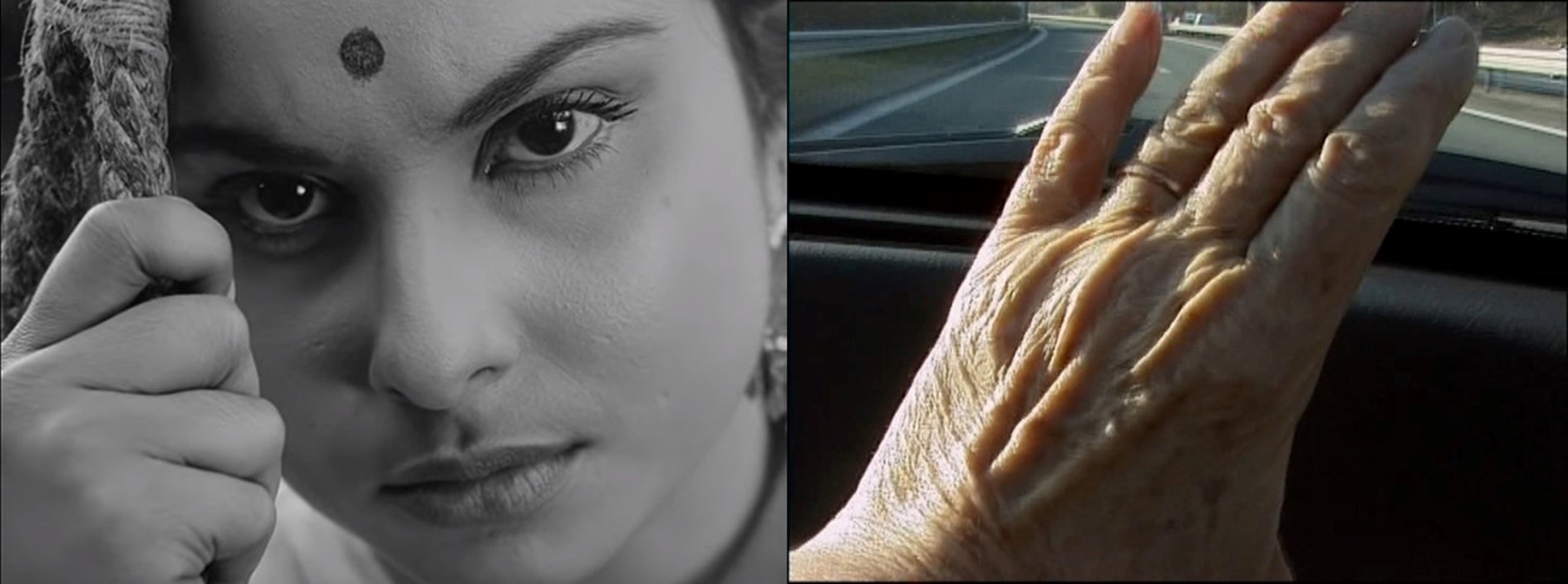 Fig. 5 a. Charulata (Satyajit Ray, 1964); b. Les glaneurs et la glaneuse (Agnès Varda, 2000).