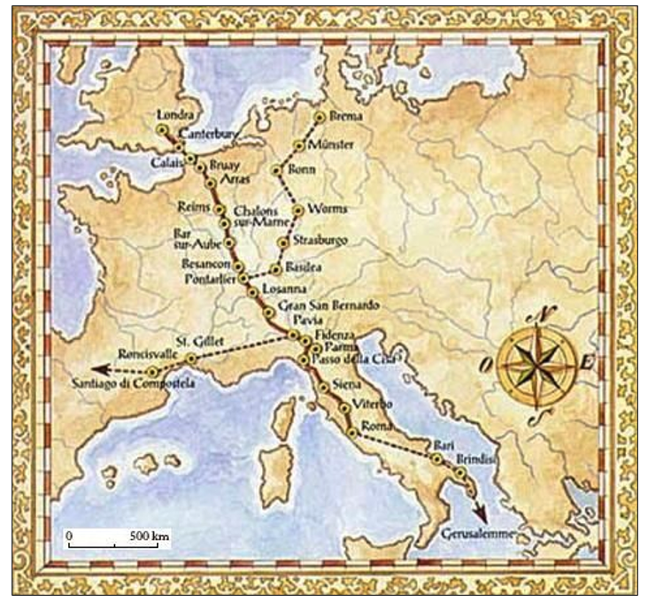 La V&iacute;a Franc&iacute;gena de Sigerico.